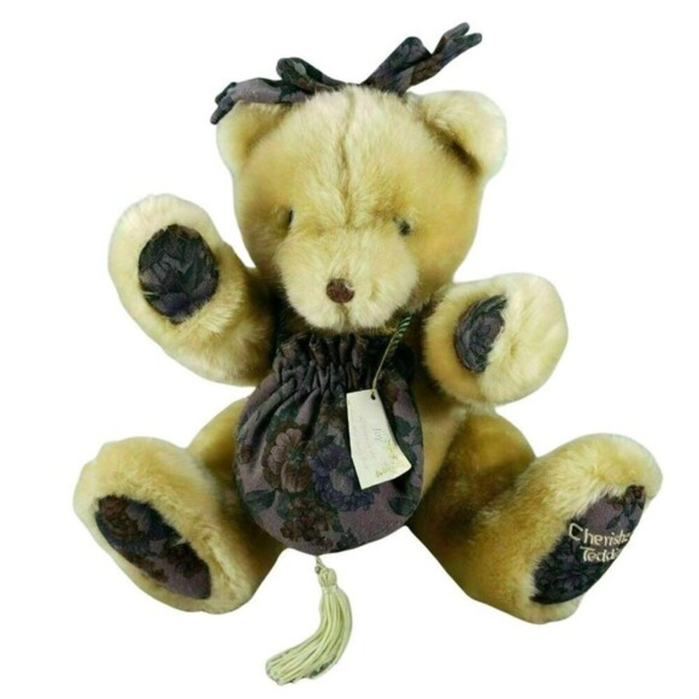 Cherished Teddies Girl Bear Purple Pouch Poseable Plush Plushie Stuffed Animal‎